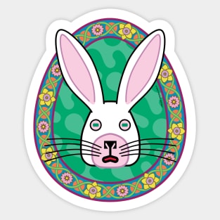 Nimble White Rabbit Emblem Sticker